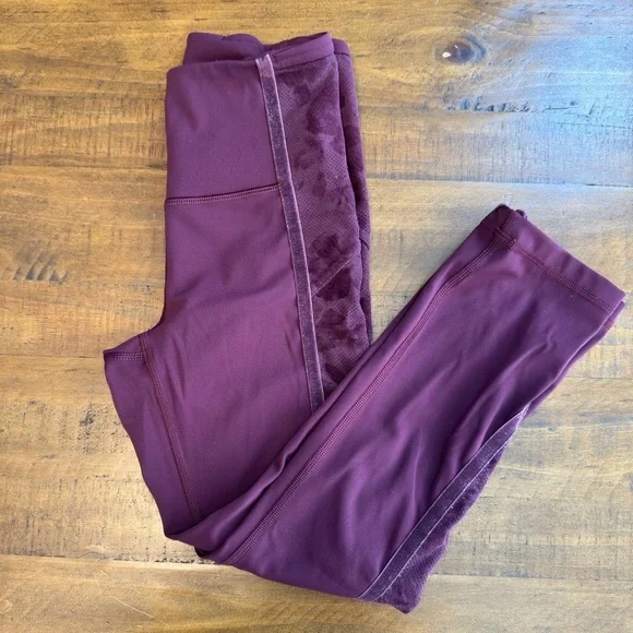 Lululemon Wunder Under Crop High-Rise *Flocked Dark Adobe Scatter Floral